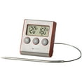 thumbnail interactive-video image 1 of Taylor Stainless Steel Wired Probe Programable Digital Thermometer with Timer, 1 of 6