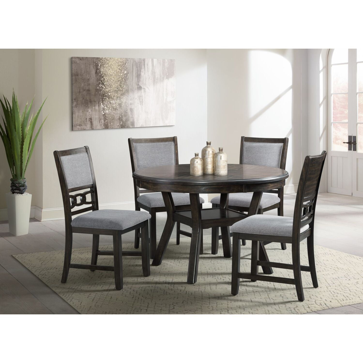 Taylor Standard Height 5PC Dining Set Table and Four Side Chairs