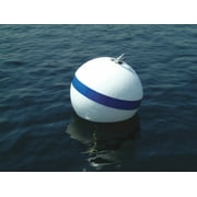 Taylor Sur-Moor T3C Mooring Buoy, White with Blue Reflective Striping