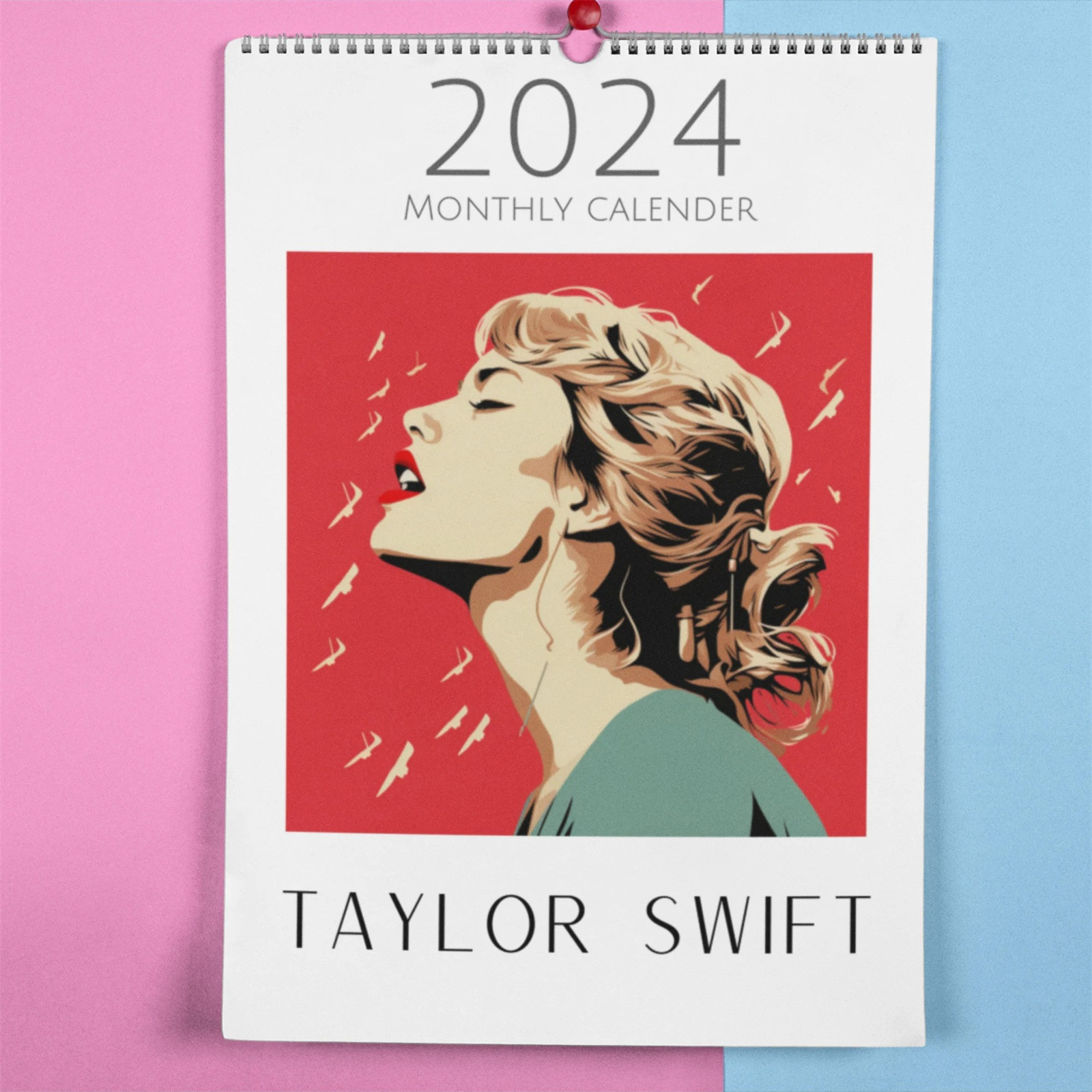 Taylor Swift 1989 Calendar 2024, Music Posters Album Cover Poster Calendar Canvas Wall Art