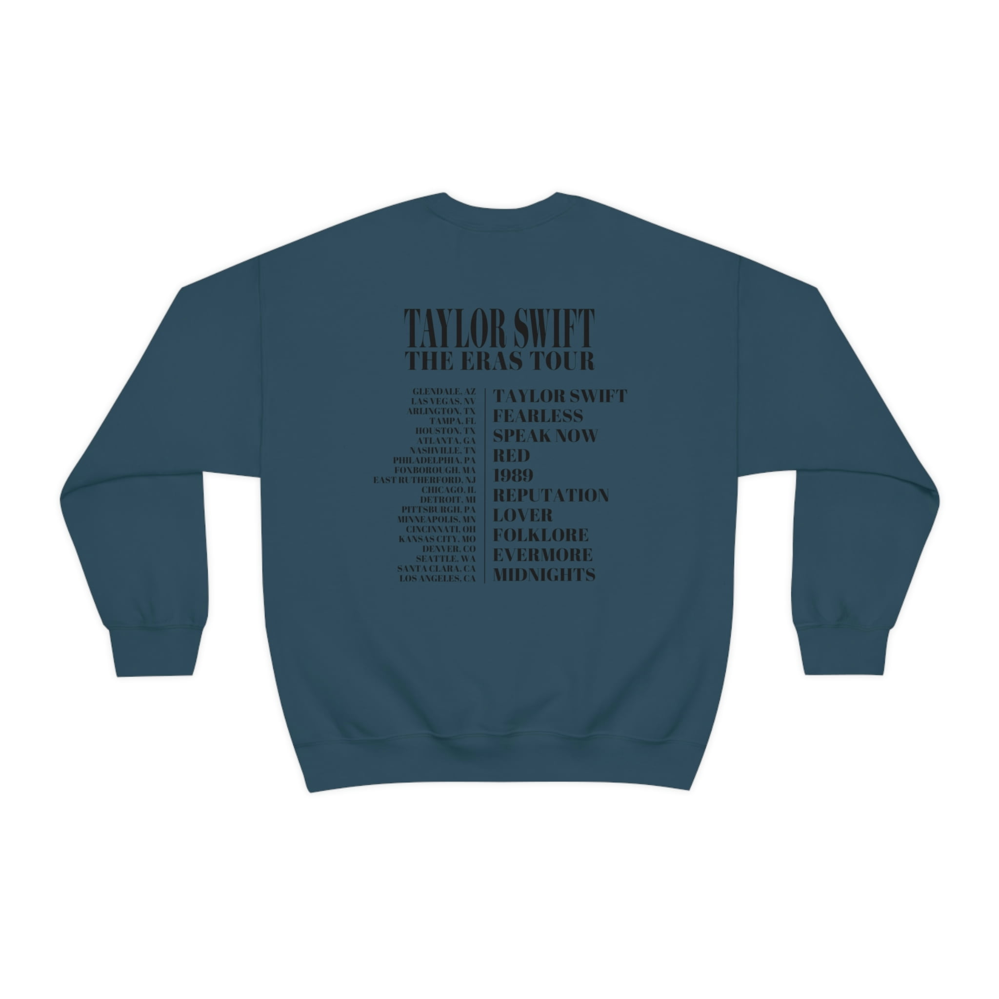Taylor Swift Eras Tour Blue Crewneck Sweatshirt Limited Edition Merch Dupe, Size: Small