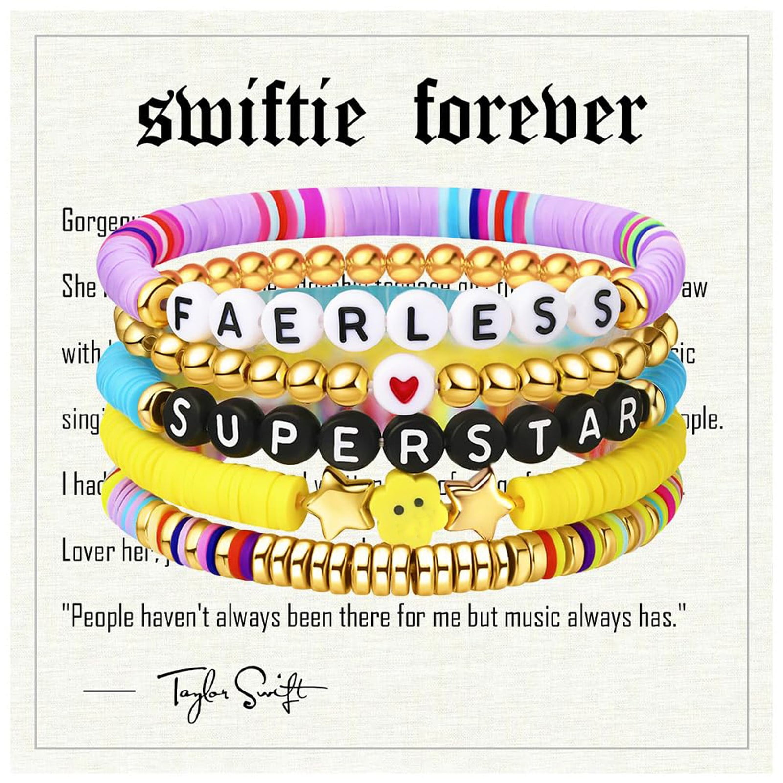 7 Pack Personalized Eras Tour Friendship Bracelets ~ Taylor Swift –  SwiftieBraceletStore