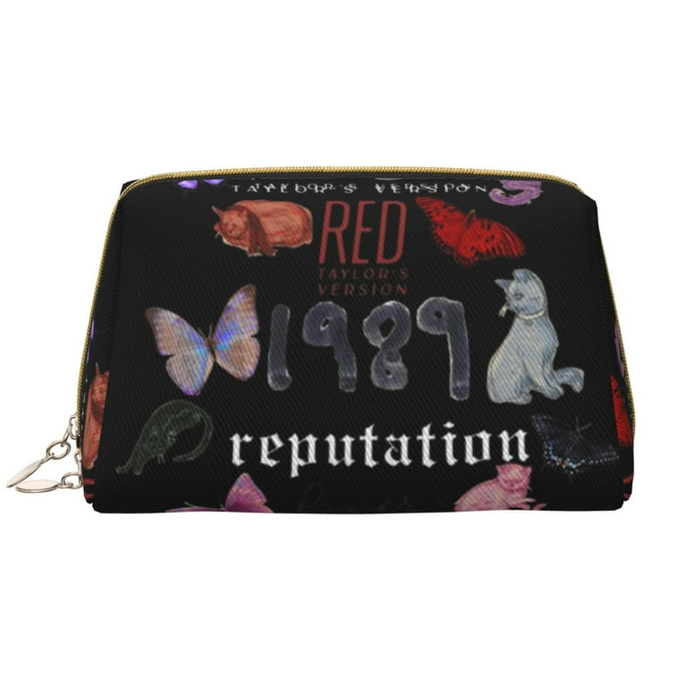 Taylor Swift Evermore Album Cosmetic Bag Makeup Organizer Leather Portable  Pouch Gift Travel Toiletry Bag Storage Purse 