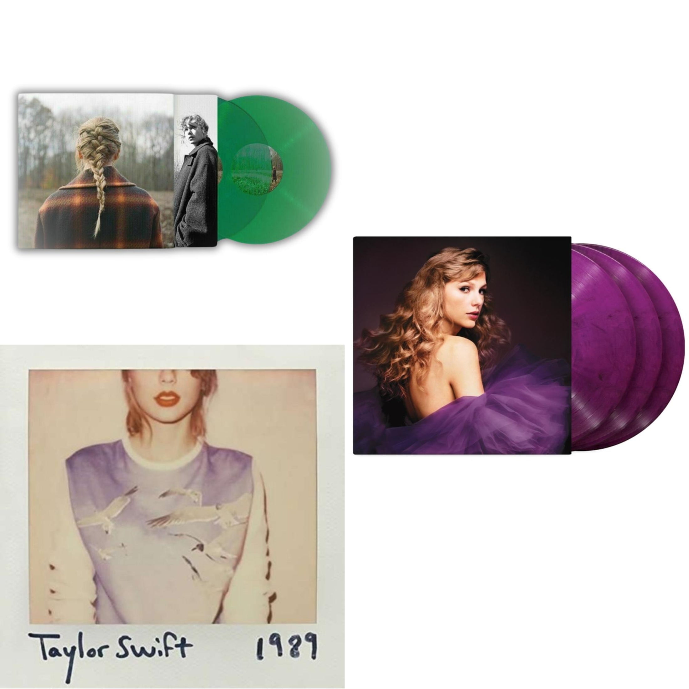Taylor Swift - Evermore (Translucent Green Vinyl/2LP) & 1989