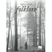 كتاب أغاني البيانو السهل من Taylor Swift Folklore مع كلمات للمبتدئين والمتوسطين، نوتة موسيقية لعازفي البيانو والمعجبين، غلاف ورقي