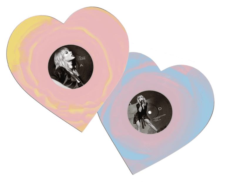 Swift Lover From Paris Heart Shaped Blue, Pink & Yellow