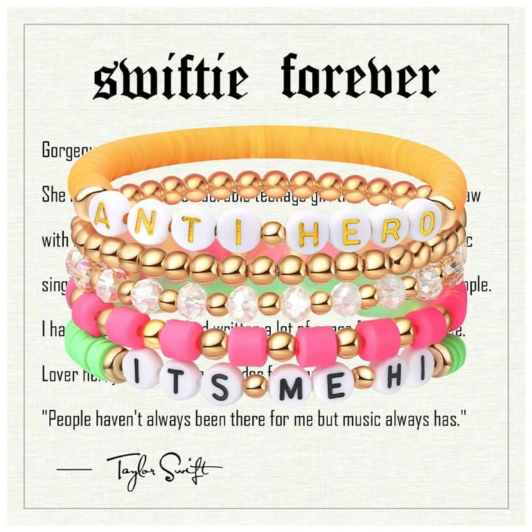 Taylor Swift Friendship Bracelets,TS Inspired Bracelets Set, Taylor Swift  Outfit Merch Taylor Dwift Merchandise Lover Swiftie Bracelets, Speaknow Red  Evermore ERAS Bracelets,Pack of 12 