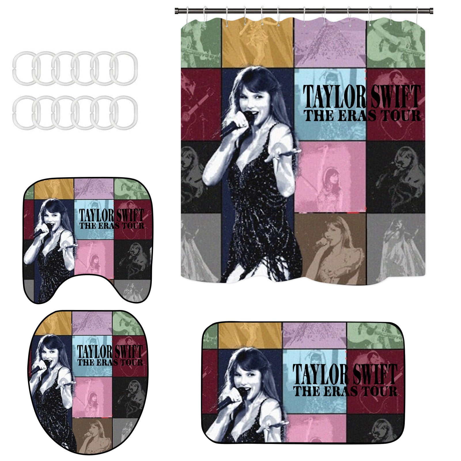 Taylor Swift Merch | Taylor Swift Shower Curtain 4 Piece Set,Taylor ...