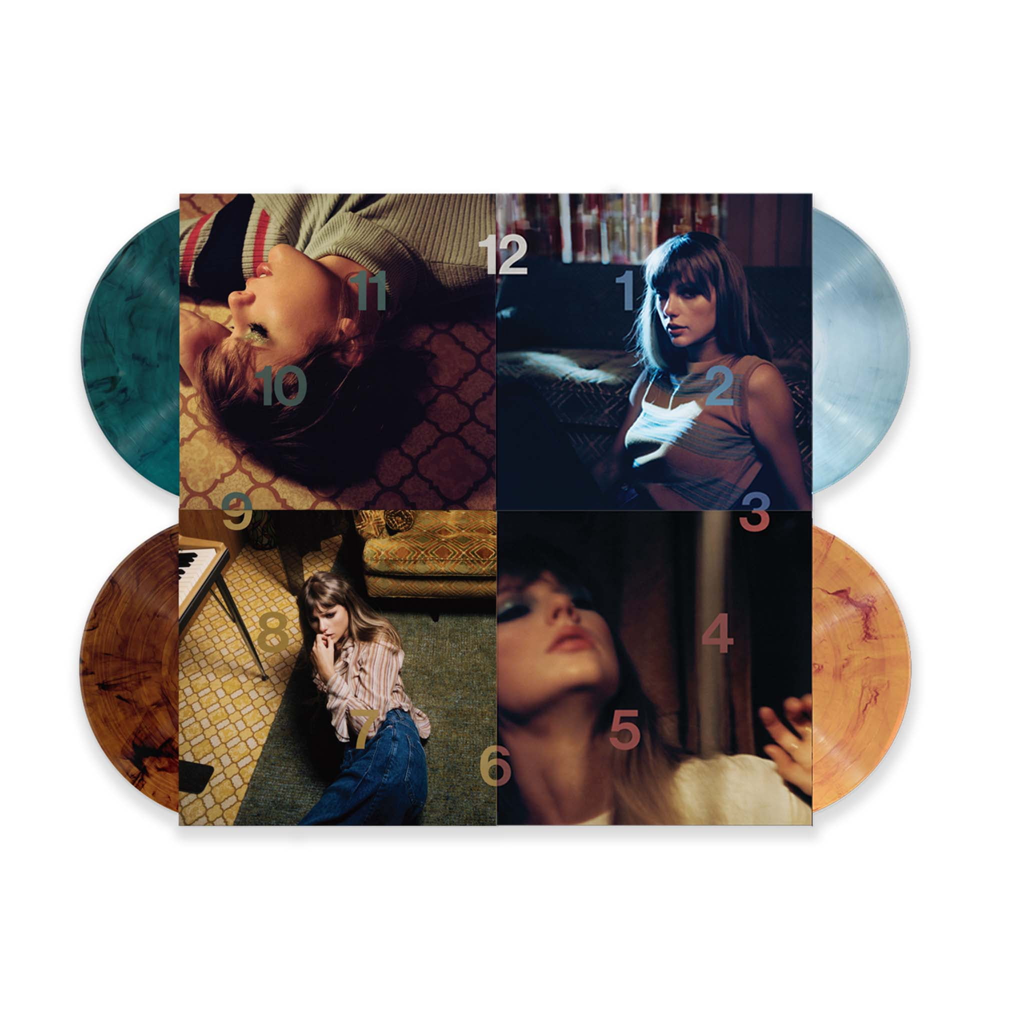 Taylor Swift - Midnights Exclusive 4X LP Colored Vinyl Clock Edition Bundle Pack