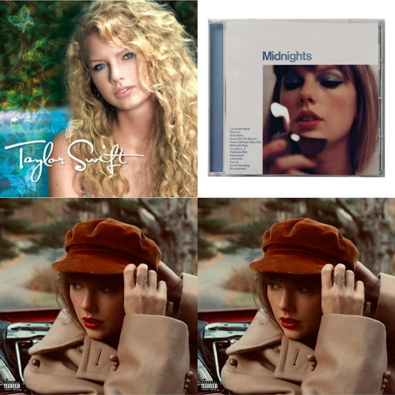 Taylor Swift & Midnights (X) (Moonstone Blue CD) & Red (Taylor's Version) (Edited) (2CD) & Red (Taylor's Version) (X) (2CD)