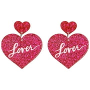 TAY-LOVER Taylor Swift,Taylor Swift Merch,1989 Taylors Version,Color-changing Heart Earrings Lover Heart-shaped Acrylic Earrings Popular In Europe And The United States Earrings