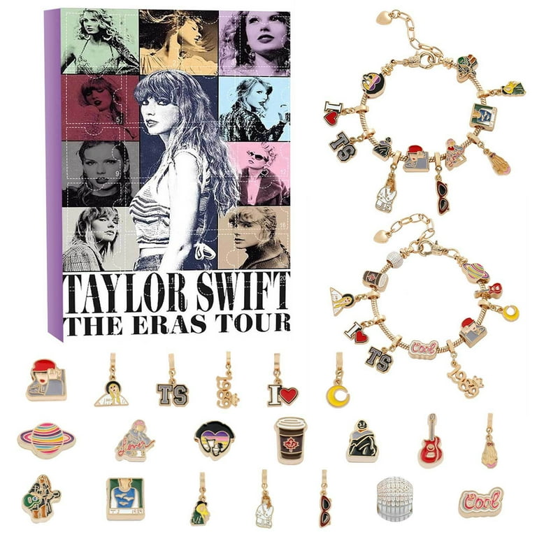 Taylor Swift,Taylor Swift Merch,Taylor Swift Gifts,2023 Christmas Advent  Calendar Gifts, DIY Bracelet Making Kit For For Kids Adult, 24-Days  Christmas