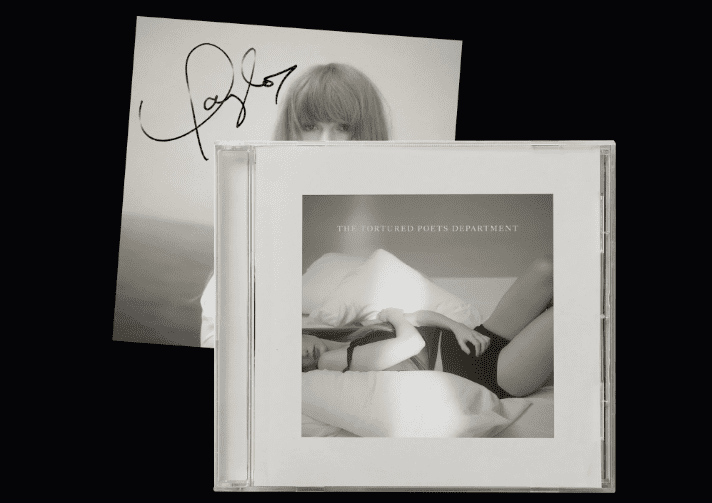 Taylor Swift The Tortured Poets Department CD + Bonus Track "The Manuscript" with Signed Photo