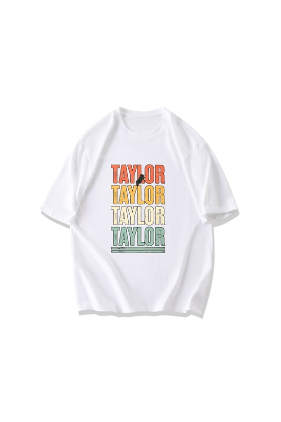 Taylor T Shirt Black Taylor Text Print Casual Wear For Men And Women Streetwear Fashion Trendy Graphic Tee Summer Outfit