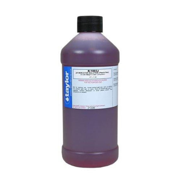 Taylor Technologies Phenol Red pH Indicator (for Midget & Slide comparators), 16 oz R-1003J-E
