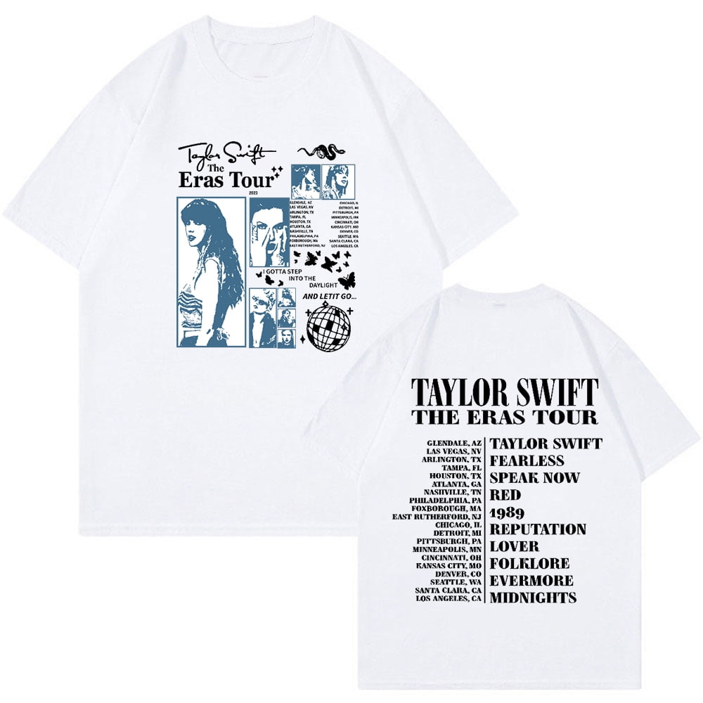 Taylor The Eras Tour Tshirt North America 2023 Tour Merch Tee Women
