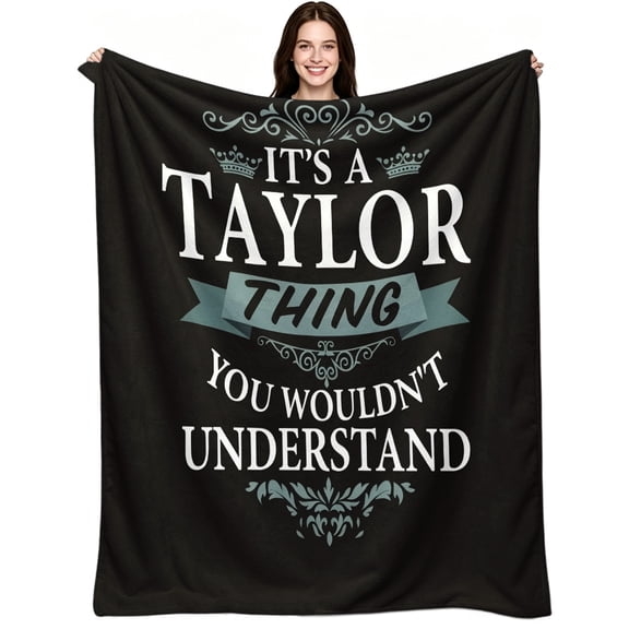 It's a Taylor Thing You Wouldn't Understand, Soft Warm Flannel Fleece, Vintage Retro Son, Throw Blanket, Cozy Warm, Home Decor, Sofa Bed Living Room Home