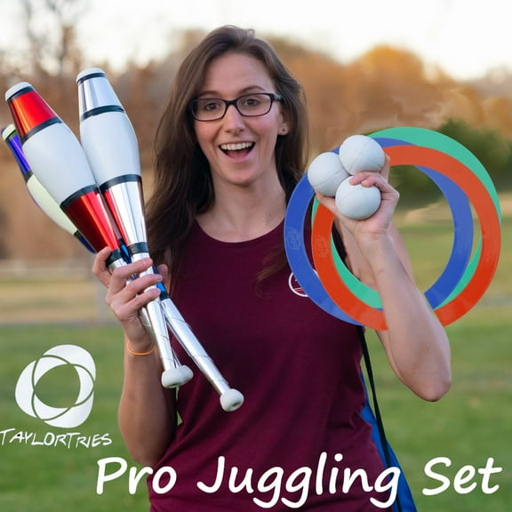 Taylor Tries Advance to Pro Juggling Sets - [3] Juggling Clubs, [3] Juggling Rings, [3] Juggling Balls