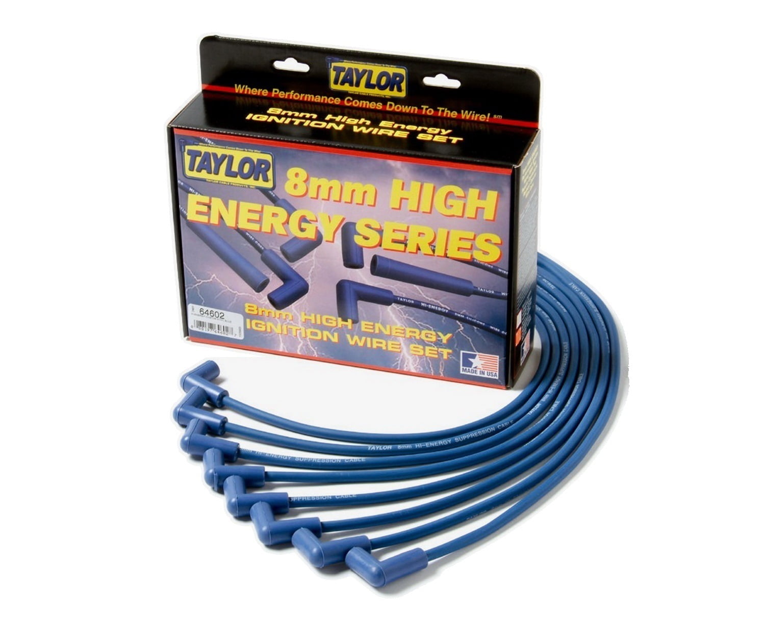 Taylor Cable Spark Plug Wire Set High Energy 8mm Custom Fit 64602 Taylor Cable Spark Plug Wire Set High Energy 8mm Custom Fit 64602