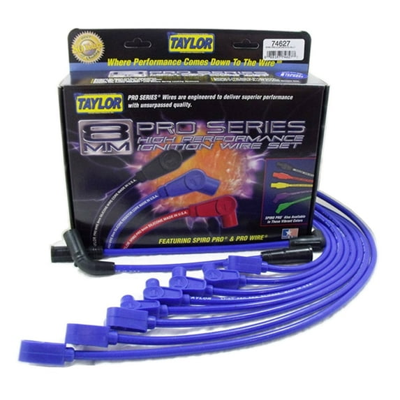 Taylor Wire / Vertex 74627 TAY74627 8MM SPIRO-PRO CUSTOM 8 CYL BLUE Fits select: 1994-1996 CHEVROLET CAPRICE, 1995-1996 CHEVROLET CAPRICE / IMPALA