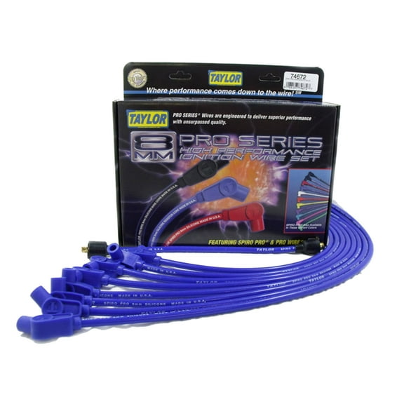 Taylor Wire / Vertex 74672 TAY74672 8MM SPIRO-PRO CUSTOM 8 CYL BLUE Fits select: 1968-1969 PLYMOUTH SATTELITE, 1966-1974 PLYMOUTH SATELLITE
