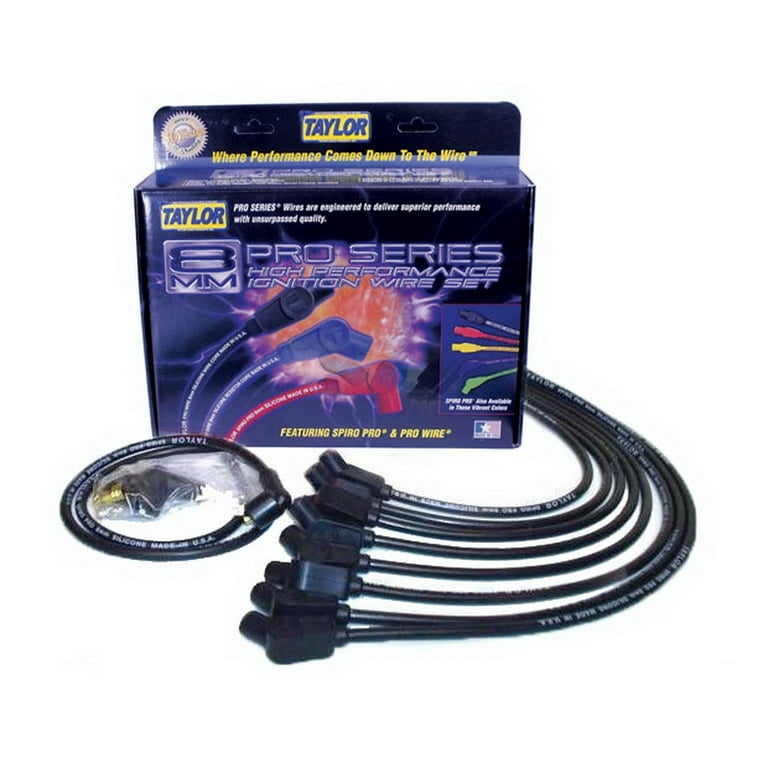 Taylor Cable Spark Plug Wire Set BBC 8mm Spiro-Pro Race 76032 Taylor Cable Spark Plug Wire Set BBC 8mm Spiro-Pro Race 76032