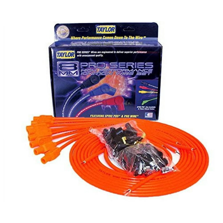 Taylor Cable Spark Plug Wire Set Spiro-Pro Custom 8 Cylinder 74004 Taylor Cable Spark Plug Wire Set Spiro-Pro Custom 8 Cylinder 74004