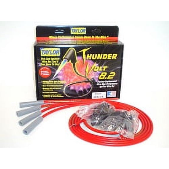 Taylor Wire / Vertex 83235 TAY83235 THUNDERVOLT 8.2 UNIV 4CYL 180 RED