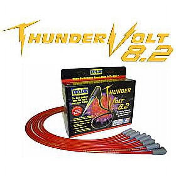 Taylor Wire / Vertex 84203 TAY84203 THUNDERVOLT 8.2 CUSTOM 8 CYL RED Fits select: 1967 PONTIAC GTO, 1970 CHEVROLET NOVA