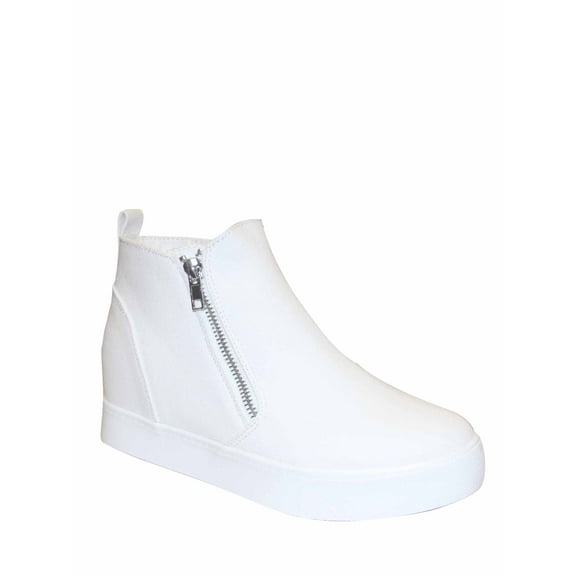 Taylor Women's Round Toe Side Zip Hidden Wedge Booties Sneaker Shoes