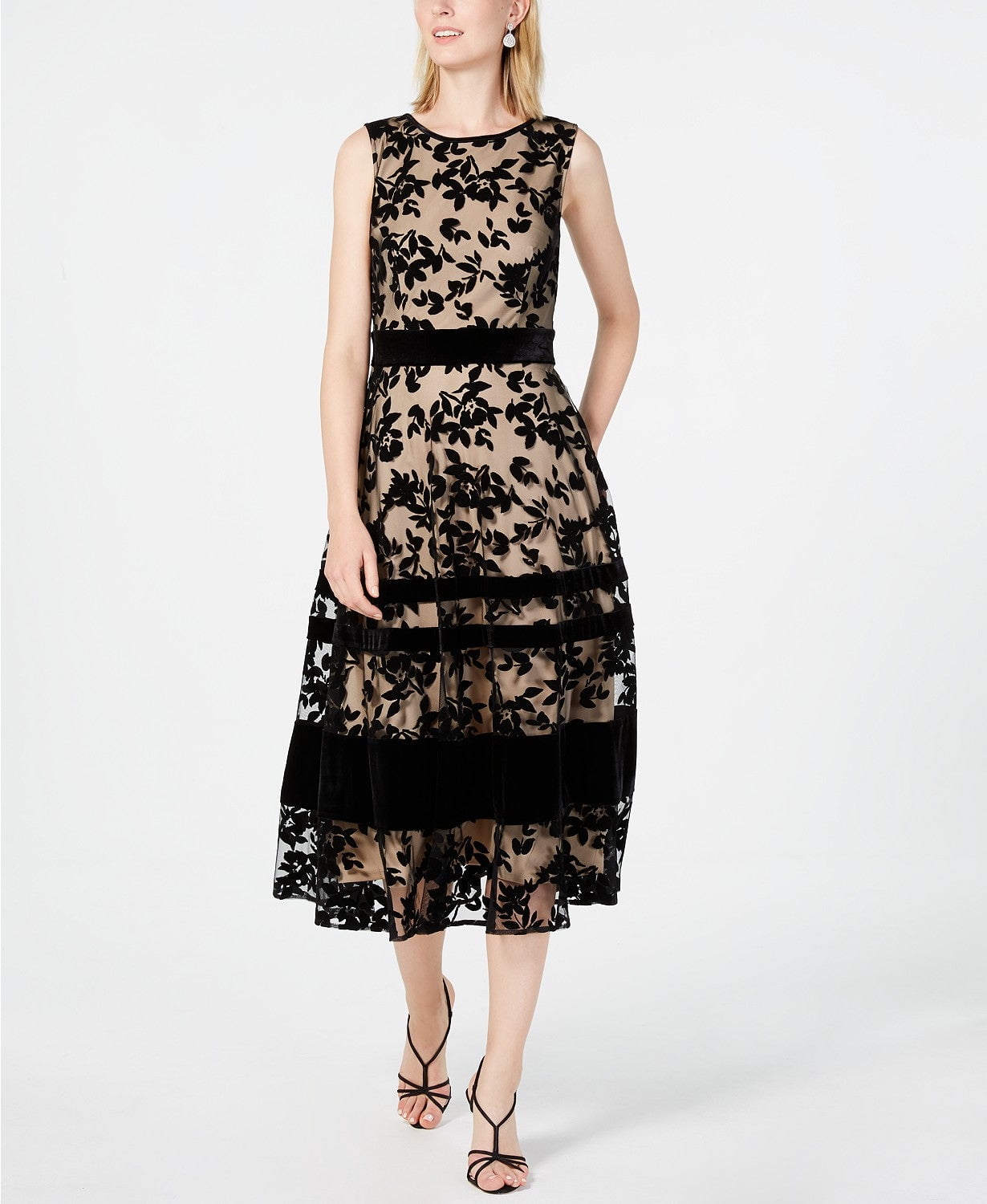 Taylor Womens Floral Print Fit & Flare Dress - Walmart.com Taylor Womens Floral Print Fit & Flare Dress - Walmart.com