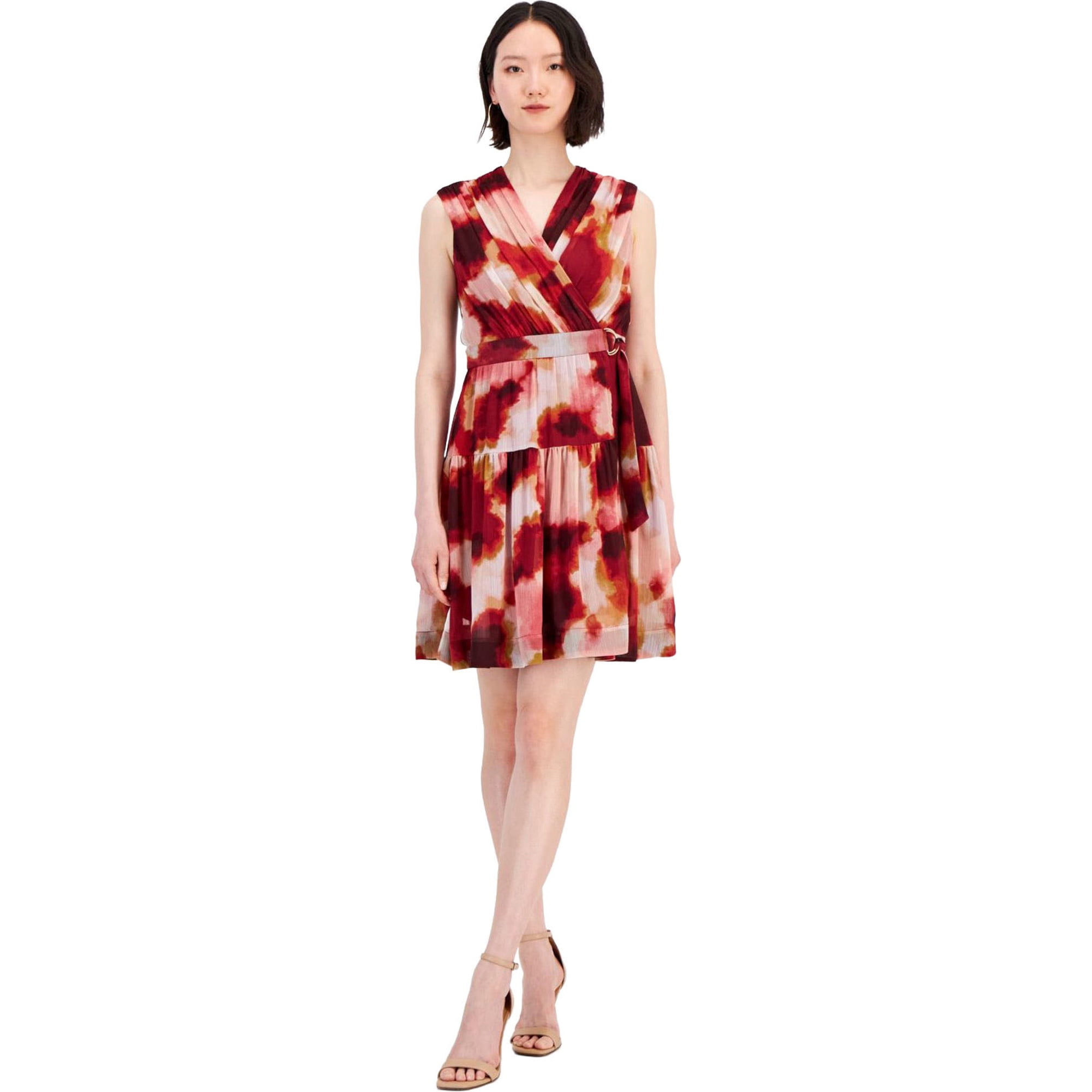 chinese dress ladies J. Taylor Snake Print Sleeveless Dress with Belt main image 1