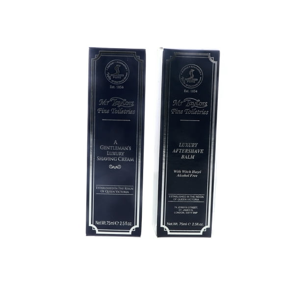 Taylor of Old Bond Street Aftershave Balm, Mr. Taylor, 2.5 oz 1 Pc, Taylor of Old Bond Street Shaving Cream Tube, Mr. Taylor, 2.5 oz 1 Pc
