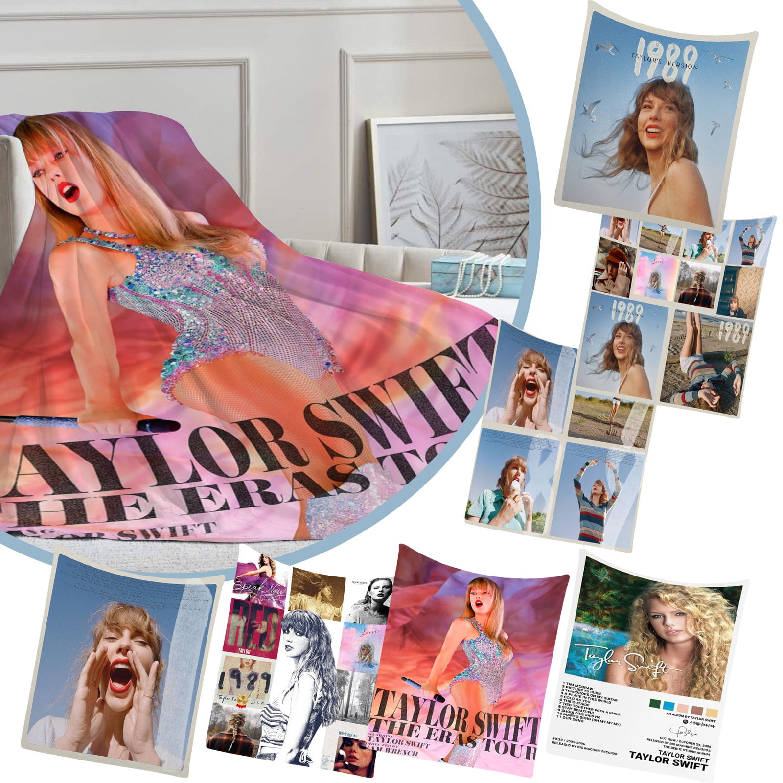 Taylor's Blanket The Eras Tour Swift Fans Facecloth Blanket Christmas