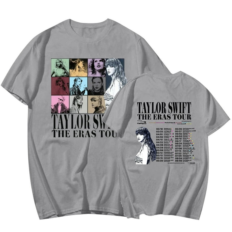 Taylor's T-shirt Women's TS Tour Crewneck T-shirt Taylor Swift Shirts Taylor  The Eras Tour Merch Swift Fans Club Lightweight Tops for Adult 