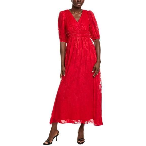 Taylor womens Abstract Print Dress, 4, Red