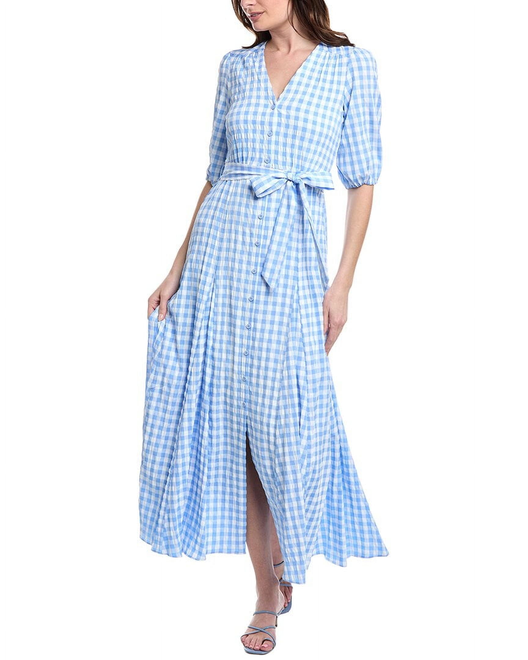 Taylor womens Gingham Maxi Dress, 4, Blue - Walmart.com