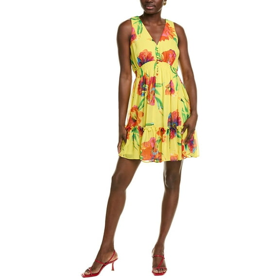Taylor womens  Mini Dress, 6, Yellow