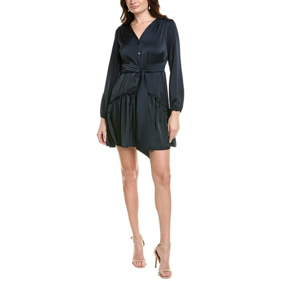 Taylor womens Mini Shirtdress, 10, Blue