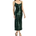 thumbnail image 1 of Taylor Womens Sequin Gown Dress, Green, 16, 1 of 3