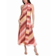 Taylor womens Sleeveless Linen-Blend Maxi Dress, 4, Pink
