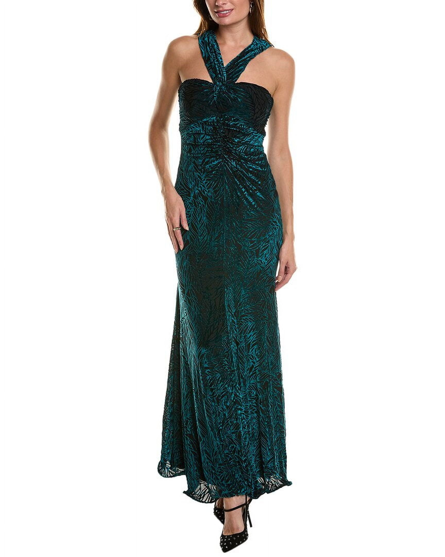 Taylor womens Stretch Velvet Burnout Gown, 10, Green - Walmart.com