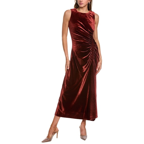 Taylor womens Velvet Sheath Dress, 2, Brown