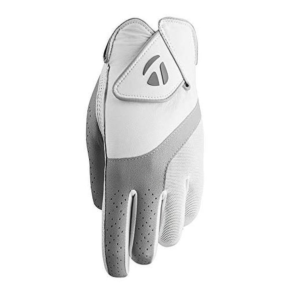 Taylormade 2019 Kalea Womens Golf Glove, Whitegray, Worn On Left Hand, Large
