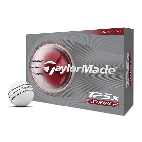 TaylorMade 2026 TP5X Stripe Golf Balls 12pk, White