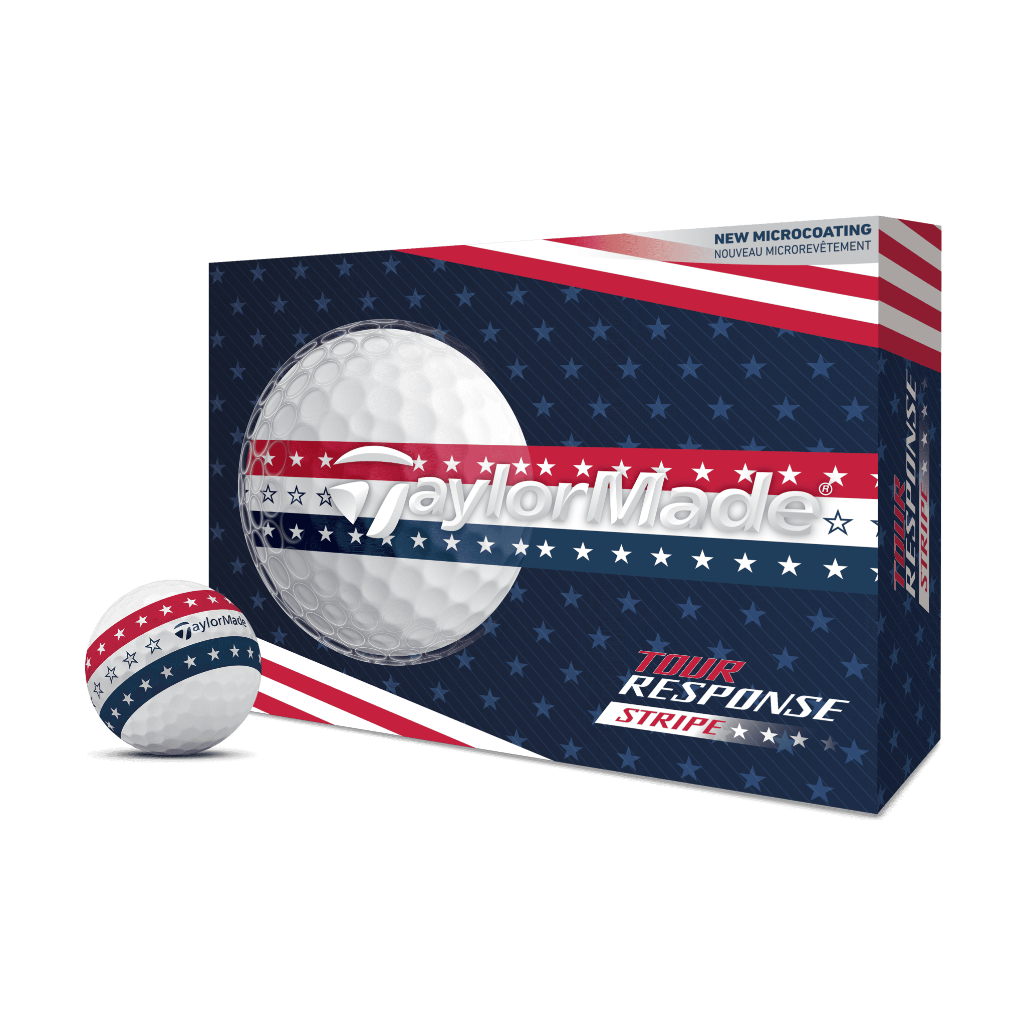TaylorMade 2026 Tour Response Stripe Golf Balls 12pk, USA