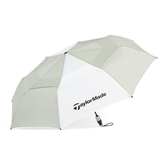 TaylorMade 47-Inch Compact Auto Open Close Golf Umbrella - Sage/Gray