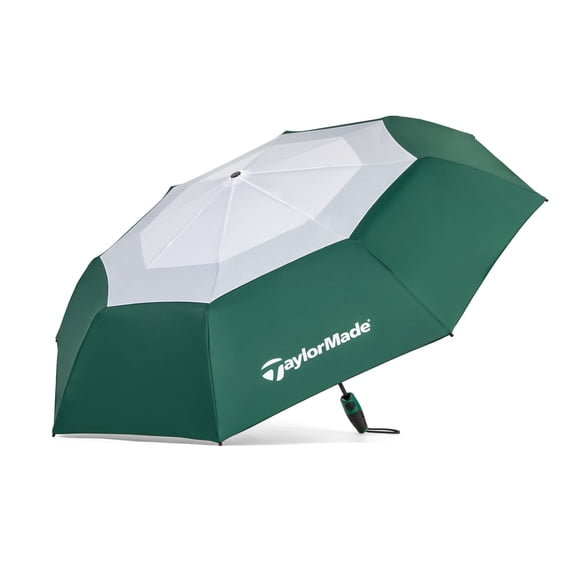 TaylorMade 47-inch Vortexvent Compact Auto-Open Golf Umbrella, Green/White