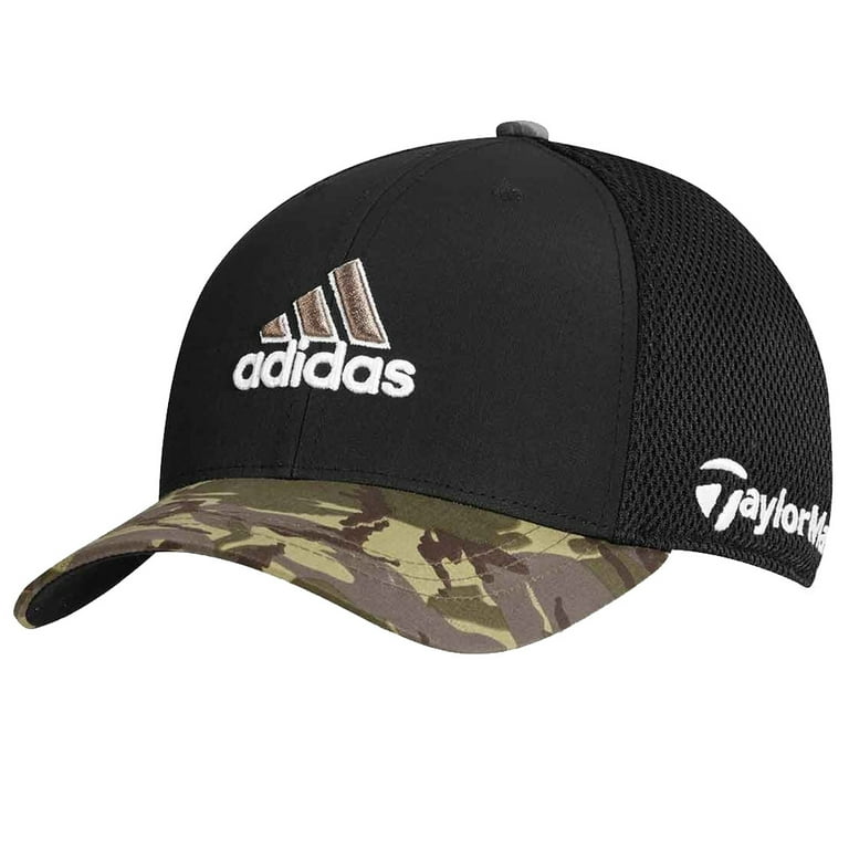TaylorMade Adidas Tour Mesh Golf Cap, Large/XL, Camo Black