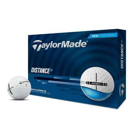 TaylorMade Distance Plus Golf Balls 12pk, White
